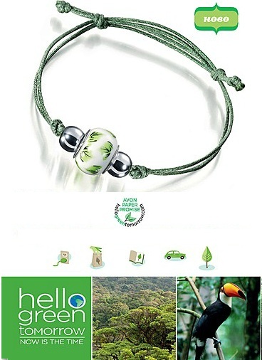 AVON гривна Hello Green Tomorrow